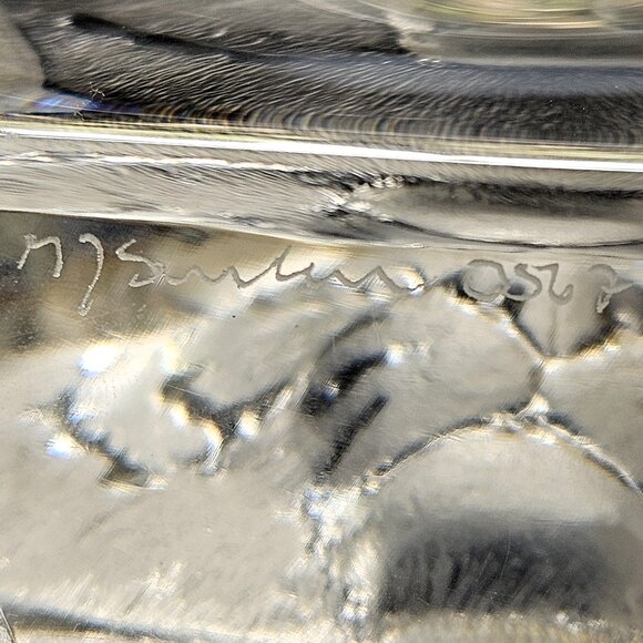 Mats Jonasson Sweden Full Lead Crystal Tiger Head SIGNED Sculpture - Picture 8 of 8